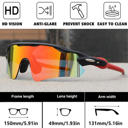 Running Driving Fishing Men's Sport Sunglasses Cycling Glasses for Men Women TR90 Frame With HD Lens Anti-Glare For MTB