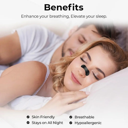 30pcs Black  Anti-Snoring Nose Strips, Right Way Stop Snoring Sleeping Aid Device Easier Breath Improve Sleep